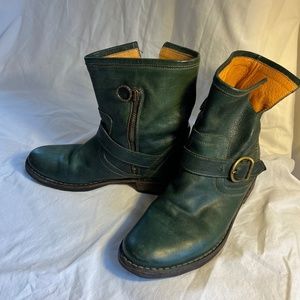 FIorintini+Baker green leather boots